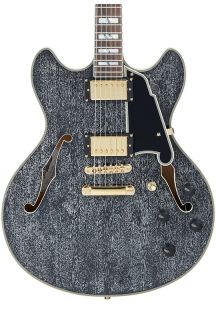 D'ANGELICO EXCEL DC BLACK DOG WITH TAILPIECE