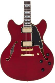 D'ANGELICO EXCEL DC WITH TAILPIECE TRANS CHERRY