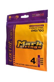 MARK STRINGS GOUCHE' SERIES STAINLESS STEEL | 4 STRINGS LOW ACTION - SEMI-EXPOSED 040 060 080 100
