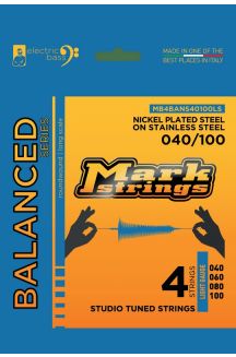 MARK STRINGS BALANCED NICKEL PLATED STEEL ON STAINLESS STEEL STUDIO TUNED STRINGS 040 060 080 100