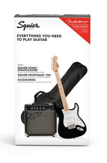 SQUIER SONIC™ STRATOCASTER® PACK BLACK